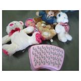 Child's Step Stool & Stuffed Animals Child's Step Stool & Stuffed Animals