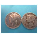 2 Mercury Dimes