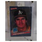 Jose Canseco Rookie Baseball Card