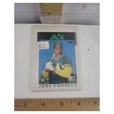 Jose Canseco Rookie Baseball Card