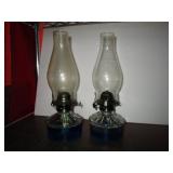 Pair of Vintage Oil Lamps - Pick up only