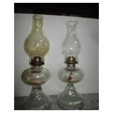 Pair of Vintage Oil Lamps - Pick up only