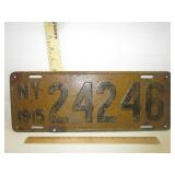 1- 1915 New York License Plate