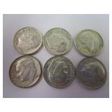 (6) 1964 Roosevelt Dimes