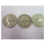 (3) 1964 Washington Quarters; Consignor reserve