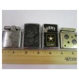 4 Vintage cigarette lighters