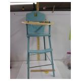 Early Tin Toy Doll High Chair