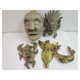 Brass And Wooden Faces