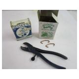 2 Boxes Of Hog Rings And Tool