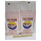 (2) Gretna Va Galveston Mills Flour Bags