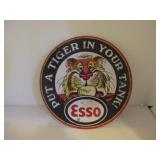 ROUND ESSO PUT A TIGER IN YOUR TANK SIGN