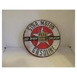 ROUND STAR MOTOR GASOLINE VINTAGE LOOK SIGN