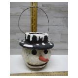 VINTAGE HANDMADE PAPER MACHE SNOWMAN