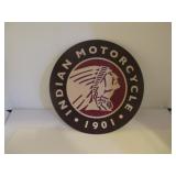 ROUND INDIAN MOTORCYCLE SIGN