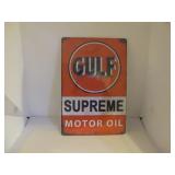 GULF SUPREME MOTOR OIL SIGN