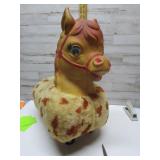 RUBBER FACE HORSE RIDDING TOY 1950