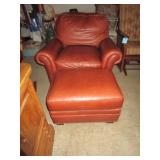 HANCOCK & MOORE LEATHER CHAIR & OTTOMAN - PICK UP