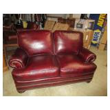 WHITTLEMORE & SHERRILL LIMITED LEATHER LOVE SEAT