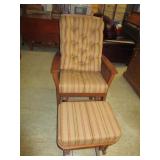 MID-CENTURY ROCKER WITH FOOT STOOL MILLWOOD