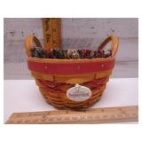 LONGABERGER BASKET PEPPERMINT WITH LINER &