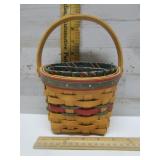 LONGABERGER BASKET WITH LINER & PROTECTOR