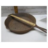 LARGE CAST IRON PAN - HAS RUST