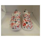 NEW CANVAS BOAT SHOES HEARTS & KISSES WOMEN