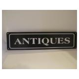 ANTIQUES TIN SIGN