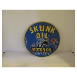 ROUND SKUNK OIL MOTOR OIL SIGN