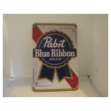 PABST BLUE RIBBON BEER HARDBOARD SIGN