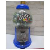 M & M BUBBLE GUM MACHINE WITH MARBLES