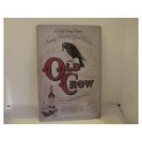 OLD CROW KENTUCKY STRAIGHT BOURBON WHISKEY SIGN