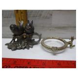 BIRD SALT & PEPPER AND POODLE ASHTRAYS