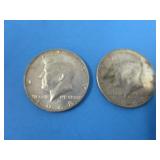 (2) 1968 40% Silver Kennedy Halves