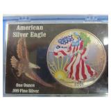 2001 American Silver Eagle Colored .999 Silver