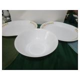 CORRELLE BUTTERFLY GOLD SERVING BOWLS & PLATTER