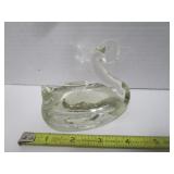 VIKING GLASS PAPERWEIGHT SWAN