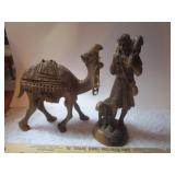 HAND-CARVED FIGURINES CAMEL & SHEPHERD
