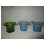 BLUE & GREEN TOP HAT TOOTHPICK HOLDERS