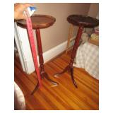 2 WOODEN PLANT STANDS