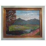 OIL ON CANVAS BY W. HEDRICK 27" X 20.5"