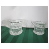 FOSTORIA SMALL & LARGE TOP HATS