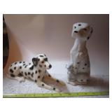 2 OLD DALMATION FIGURINES