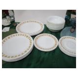 CORRELLE BUTTERFLY GOLD DISHES