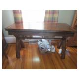 CAMEL FOLD UP SIDE TABLE OLD CHERRY