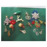 CHRISTMAS BROOCHES & EARRINGS