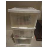 STORAGE BIN WITH CONTENTS