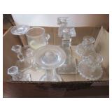 CRYSTAL CANDLE HOLDERS 5 PAIRS
