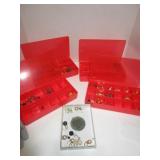 PLASTIC JEWELRY HOLDERS WITH COSTUME JEWELRY