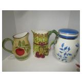 2 PITCHERS & CANISTER